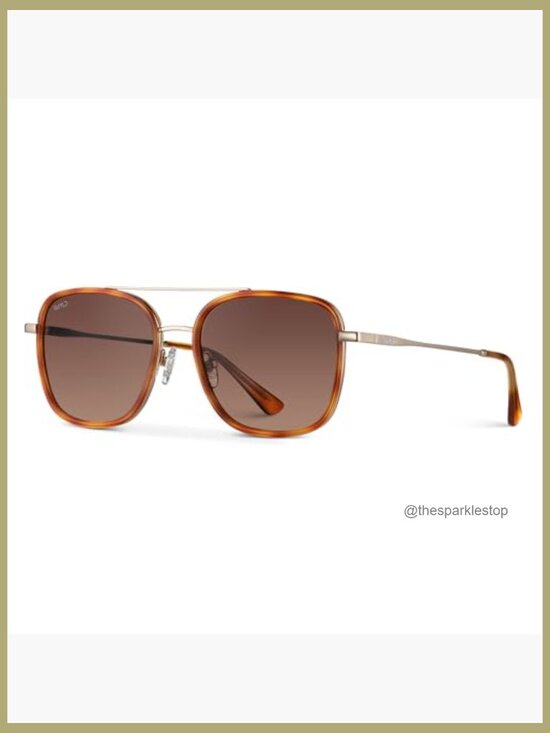 Polarized Square Aviator Sunglasses with Acetate Stainless Steel Frame